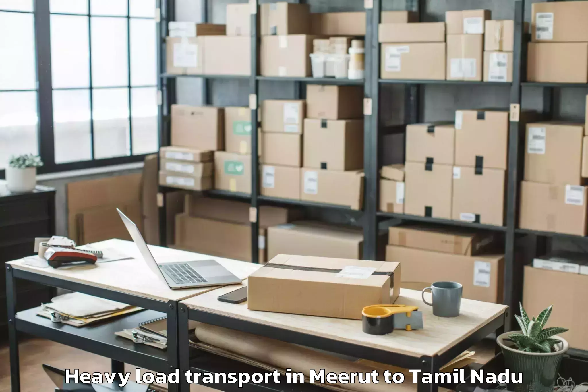 Book Meerut to Tuticorin Heavy Load Transport Online